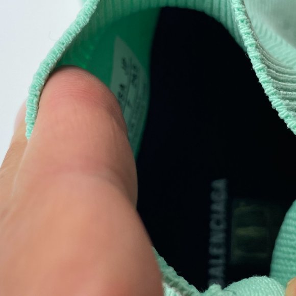 BALENCIAGA Women Stretch Knit Sock Speed 2.0 Flat Sneakers Shoes Mint - Picture 8 of 9